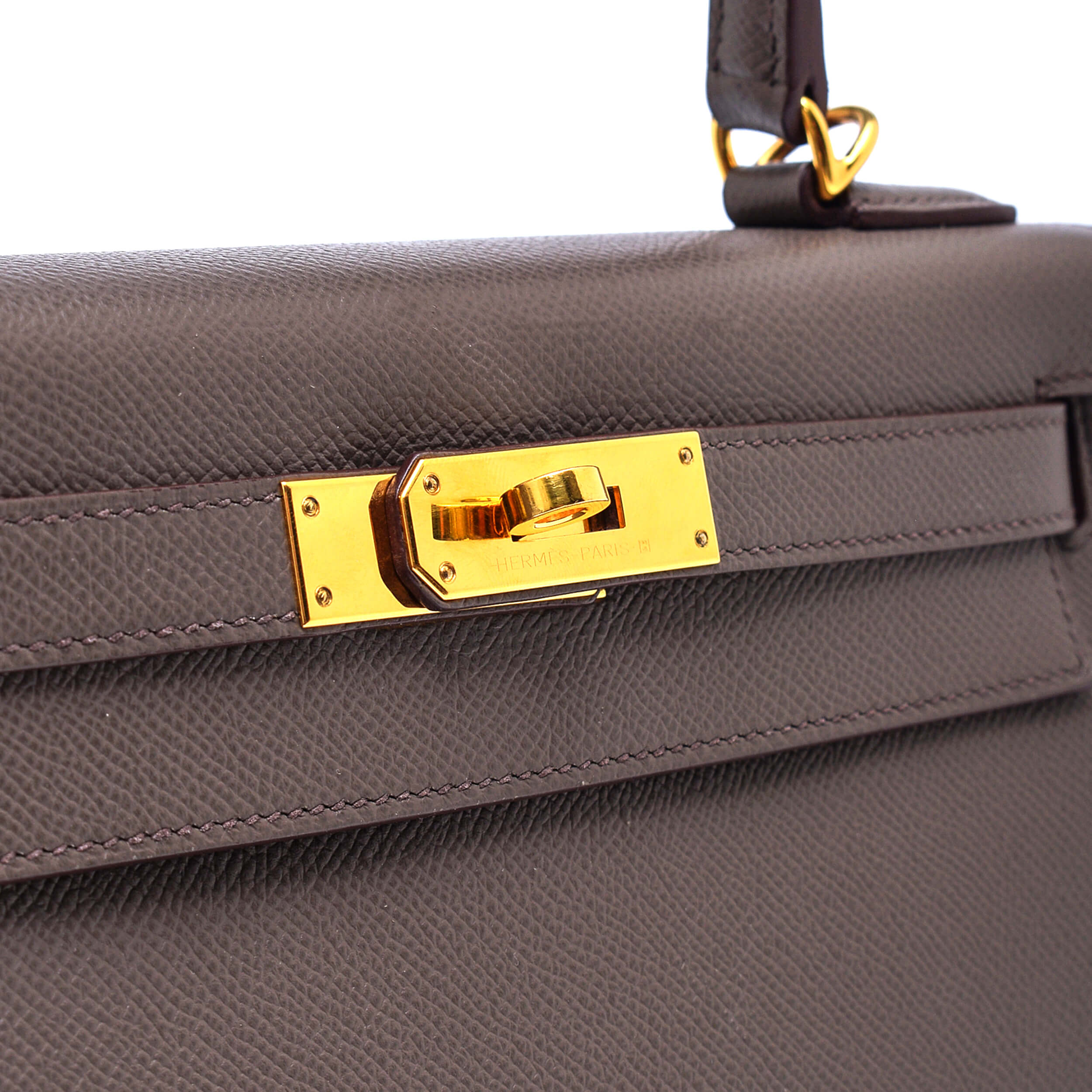 Hermes - Kelly 28 Epsom Leather Etain